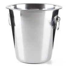 Balde De Gelo Inox 4,5l Para Garrafas Champanhe Vinho Foto mini  2