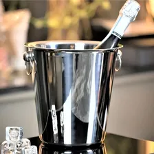 Balde De Gelo Inox 4,5l Para Garrafas Champanhe Vinho Foto mini  3