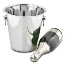 Balde De Gelo Inox 4,5l Para Garrafas Champanhe Vinho Foto  mini 1
