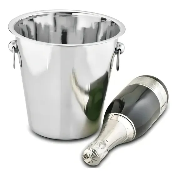 Balde De Gelo Inox 4,5l Para Garrafas Champanhe Vinho Foto 1