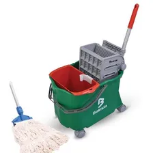 Balde Espremedor 20 L Flex Verde + Mop Completo Bralimpia Foto mini 1