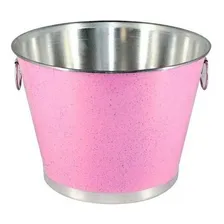 Balde Gelo E Cerveja AlumĂnio Profissional Rosa 9 Litros Balde Gelo S/ Alça Foto mini 1