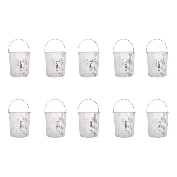 Balde Graduado 20 Litros Kit Com 10un Foto 1
