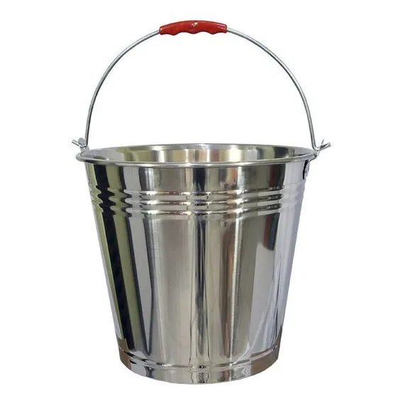 Balde Inox Com Alça 8 Litros Industrial Multiuso Gastrobel Foto 1