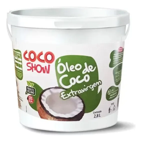 Balde Óleo De Coco Extra Virgem 2,8l - Coco Show - Copra Foto 1