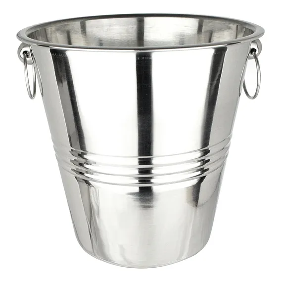 Balde Para Gelo Inox 4 Litros Com Pegador E Alças Foto 1