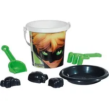 Balde Praia Cat Noir Miraculous Brinquedo Infantil Rosita Foto mini 1