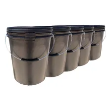 Balde S Graduado De 20 Litros - Kit 5 Pçs Cor Preto Foto mini 1