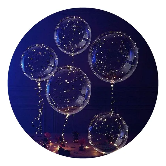 Balão Bubble Nº20 Com Led Decoração Aniversário Casamento Cor Colorido Foto 1