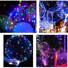 Balão Festa Led Bubble 60cm Casamento Aniversario - 20 Unida Cor Tranparente Bubble Led Foto mini 2