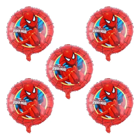 Balão Homem Aranha Metalizado Redondo 45cm Personagem Cor 5 Homem Aranha Foto 1