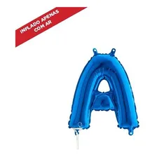 Balão Metalizado Grabo Letra Azul 35 Cm - 14 Polegadas Foto mini 2