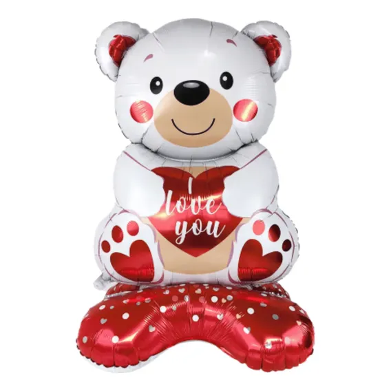 Balão papel metalizado Luma Festas Balão Metalizado urso branco 150cm - 1 unidade Foto 1