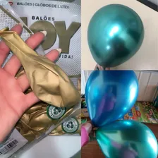 Balões Látex Cromado Redondo Aniversário 25 Unidades 5 Po Cor Violeta Foto mini 3