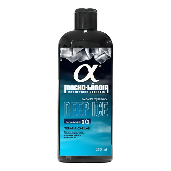 Balsamo Deep Ice Macholandia Profissional Para Barba 250ml Fragrância Menta Foto 1