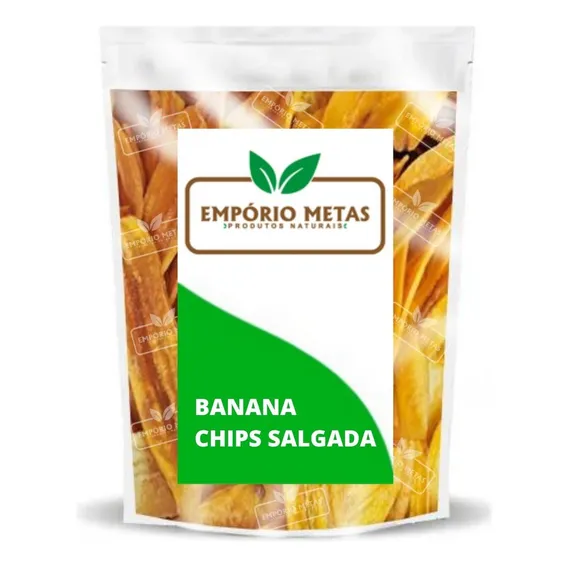 Banana Chips Salgada 1kg Foto 1