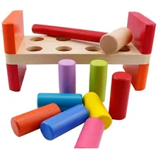 Bancada Bate Martelo Com Pinos Brinquedo Educativo Beb Foto mini 1