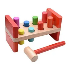 Bancada Bate Martelo Com Pinos Brinquedo Educativo Beb Foto mini 3