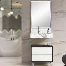 Bancada Em Porcelanato Para Banheiro 60cm Pr贸 Com Cuba Wt Foto mini 3