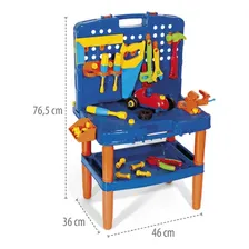 Bancada Maleta Ferramenta Brinquedo Menino Infantil Didático Foto mini 4