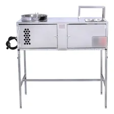 Bancada Mesa De Churros Inox C/ Pés Dobráveis E Queimador R2 Foto  mini 1