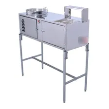 Bancada Mesa De Churros Inox C/ Pés Dobráveis E Queimador R2 Foto mini 4