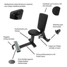 Banco 90 Fixo Musculação Profissional 250kg Desenvolvimento Foto mini 4