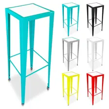 Banco Alto Jade Banqueta Alta Para Bar Cozinha Balcão Cor Verde Foto  mini 1