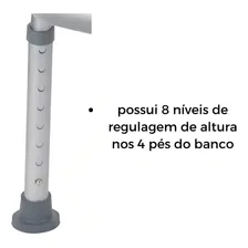 Banco Banqueta Banho Para Idoso Regulavel 130kg - Hidrolight Foto mini 4