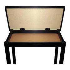 Banco Para Piano Saty Bp20c Preto Estofado Com Compartimento Foto mini 3