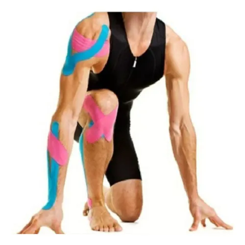 Bandagem Elástica Fita Kinesio Neuromuscular 5m Fisioterapia Foto 1