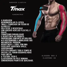 Bandagem Kinesio Elástica Funcional Adesiva Tmax 5mts Cor Laranja Foto mini 3