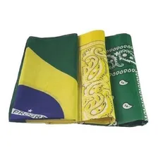Bandana Combo Brasil 1 Bandeira Do Brasil 1 Amarela 1 Verde Foto  mini 1