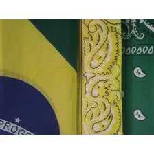 Bandana Combo Brasil 1 Bandeira Do Brasil 1 Amarela 1 Verde Foto mini 4