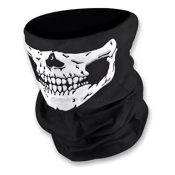 Bandana Touca Balaclava Mascara Paintball Airsoft Caveira Cor Preto01 Foto 1
