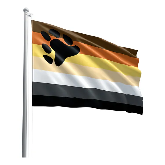 Bandeira Bear Urso Lgbtqia+ 147x88cm Oxford 100% Poliéster Foto 1