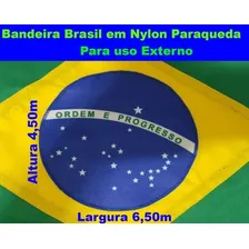 Bandeira Brasil Oficial Grande 10p Nylon (4,50x6,50) Gigante Foto mini 1