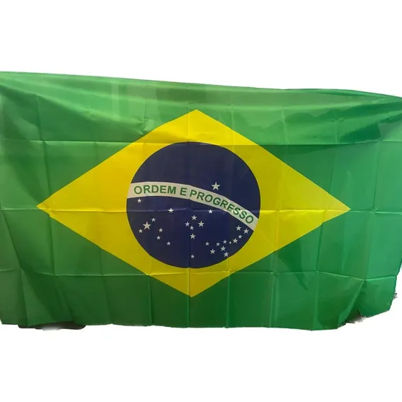 Bandeira Brasileira 90cm X 150cm Poliéster Dupla Face Brasil Foto 1