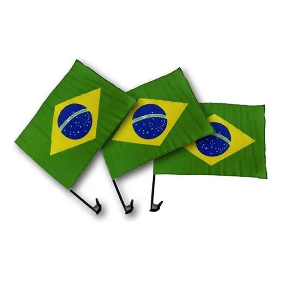Bandeira Copa Do Mundo Bandeira Brasil Haste Carro Foto 1
