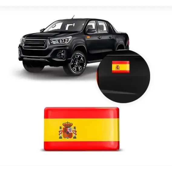 Bandeira Da Espanha - Bandeirinha Resinada Espanhola 9x4,5cm Foto 1