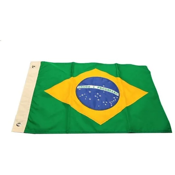 Bandeira Do Brasil Barcos Mastro Alcançado Náutica 23 X 33cm Foto 1
