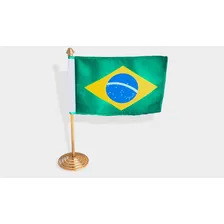 Bandeira Do Brasil De Mesa Com Mastro Foto mini 4