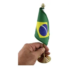 Bandeira Do Brasil De Mesa Com Mastro Foto mini  2
