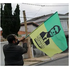 Bandeira Do Presidente Jair Bolsonaro 139x97 Cm Foto mini  2