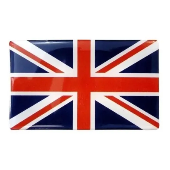 Bandeira Resinada Do Reino Unido Inglaterra Tam. 6,0x4,0 Cm Foto 1