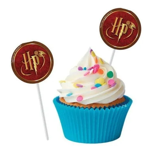 Bandeirinha Para Docinhos Festa Harry Potter 8 Unidades Foto 1