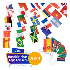 Bandeirinhas Da Copa Do Mundo 32 PaĆses Decoração Bandeira Foto mini 1
