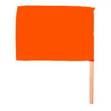 Bandeirola De Sinalização Com Bastão Laranja 30 X 40cm Foto mini 1