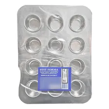 Bandeja Assadeira Para Cupcake Com 12 Cavidades 34ml 5,2x3cm Cor Cinza Foto mini  3