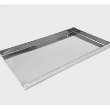 Bandeja Canto Liso Inox 35 X 25 X 2cm Foto mini 1